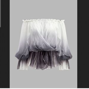 Elegant Off-Shoulder Ombre Top